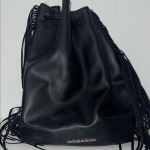 Victoria's Secret Black Backpack Sleek Minimalist Design